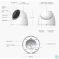 Kép 5/6 - Ubiquiti UniFi UVC-G5-Turret-Ultra UniFi kültéri/beltéri 4MP 2K fehér IP kamera