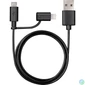 Kép 1/2 - Varta 57943101401 1m 2in1 USB - microUSB/Lightning fekete adat- és töltőkábel
