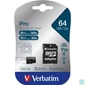 Kép 2/2 - Verbatim 47042 SDXC 64GB Pro U3 Class 10 micro memóriakártya + adapter