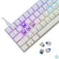 Kép 4/11 - White Shark SHINOBI 2 GK-004223W/BL-HU HUN fehér mechanikus (blue switch) gamer billentyűzet