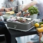 Kép 3/4 - Barbecook BC-ELE-1003 E-Carlo elektromos asztali grill, szürke, 42,5x33x16,5cm