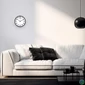 Kép 2/3 - Btech BH-130 falióra, 25 cm átmérő, fekete számlap, fekete keret, műanyag