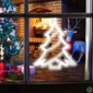Kép 2/5 - Home KID 412 karácsonyfa ablakdísz, 8 db LED, öntapadós elemtartó