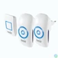 Kép 1/4 - Home DBS 1501AC vezeték nélküli csengőszett, 150m hatótáv, 36 dallam, többszólamú hang, 4 fokozatú hangerő, kék LED, 230V-os tápellátás