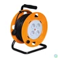 Kép 1/2 - Home HJR 4-50 kábeldob, 50 m, IP20 kivitel, fém talp, H05VV-F 3G1,5 mm2 kábel, max. 3000 W, védőkapcsoló, 4 védőérintkezős aljzat