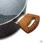 Kép 2/3 - Nava 10-144-121 Nature tapadásmentes lábas, kőbevonattal, hőálló fogantyú, üvegfedő, 24 cm