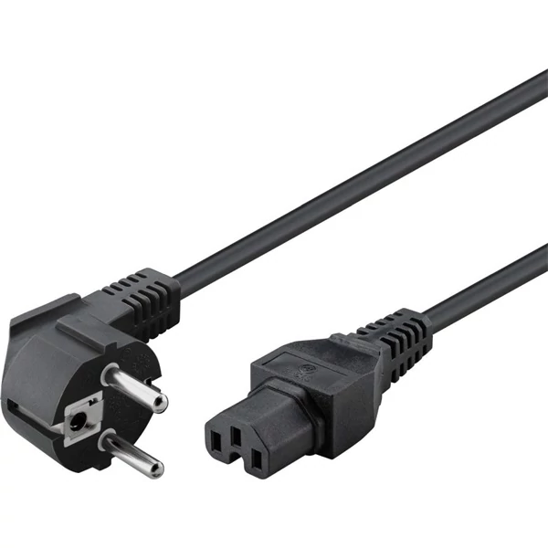 PREMIUMCORD Tápkábel, CEE7/7, SCHUKO - C15 M/F, 2m, fekete