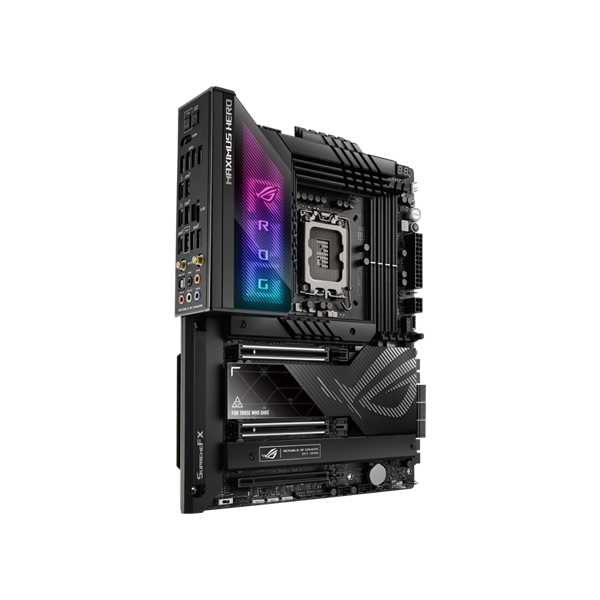 Asus Alaplap - Intel ROG MAXIMUS Z790 HERO LGA1700 (Z790, ATX, 4xDDR5 7800+MHz, 6xSATA3, 5xM.2, HDMI+2x Thunderbolt)