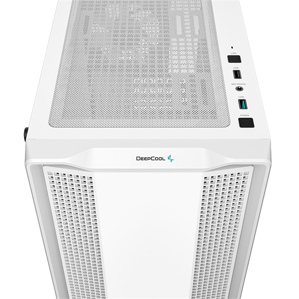 DeepCool Számítógépház - CC360 ARGB WH (fehér, ablakos, 3x12cm ventilátor, Mini-ITX / Mico-ATX, 1xUSB3.0, 1xUSB2.0)