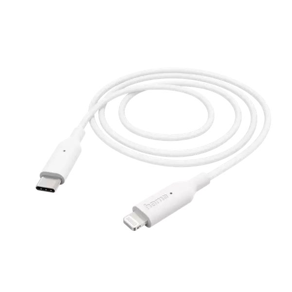 Hama Kábel - 201598 (USB-C/Lightning, USB 2.0, 1m, fehér)