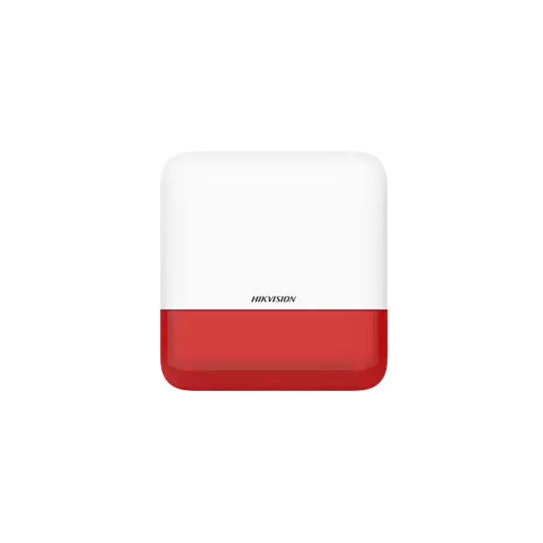 Hikvision AX Pro Sziréna - DS-PS1-E-WE (Kültéri, 110dB, Piros)