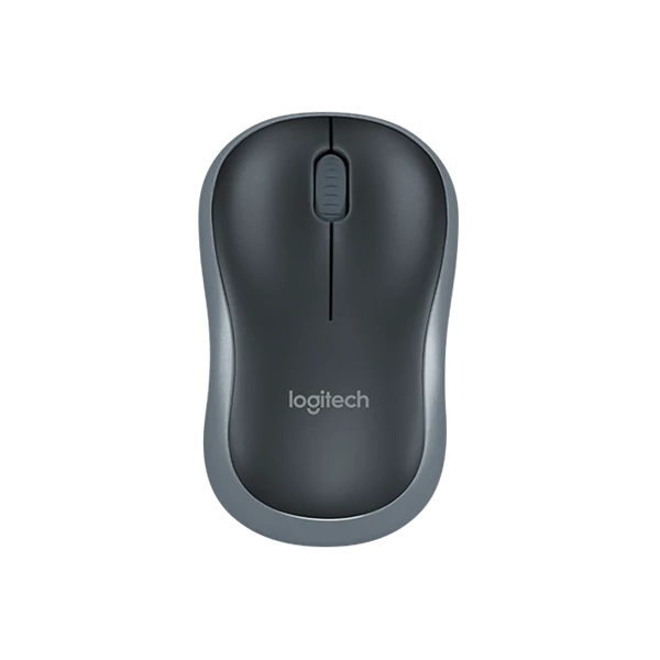 Logitech Egér - M185 (Vezeték nélküli, Optikai, Notebook, 1000 DPI, szürke)