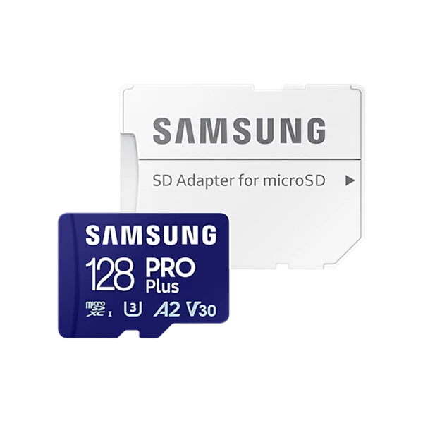 Samsung MicroSD kártya - 128GB MB-MD128SA/EU (PRO PLUS, R180/W130, adapter, 128GB)