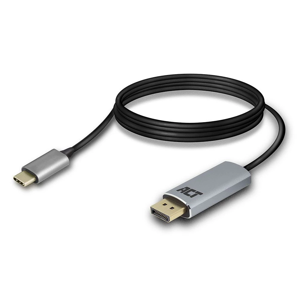 ACT AC7035 USB-C to Displayport 4K Connection Cable 1,8m Black kábel