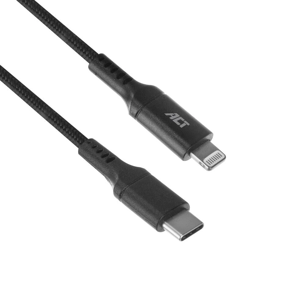 ACT AC3095 USB2.0 charging/data cable C male - Lightning male 1m Black kábel