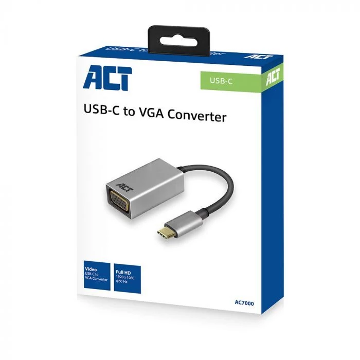ACT AC7000 USB-C to VGA Converter Silver speciális átalakító