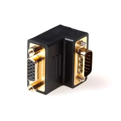 ACT Angled adapter VGA male to female Black speciális átalakító