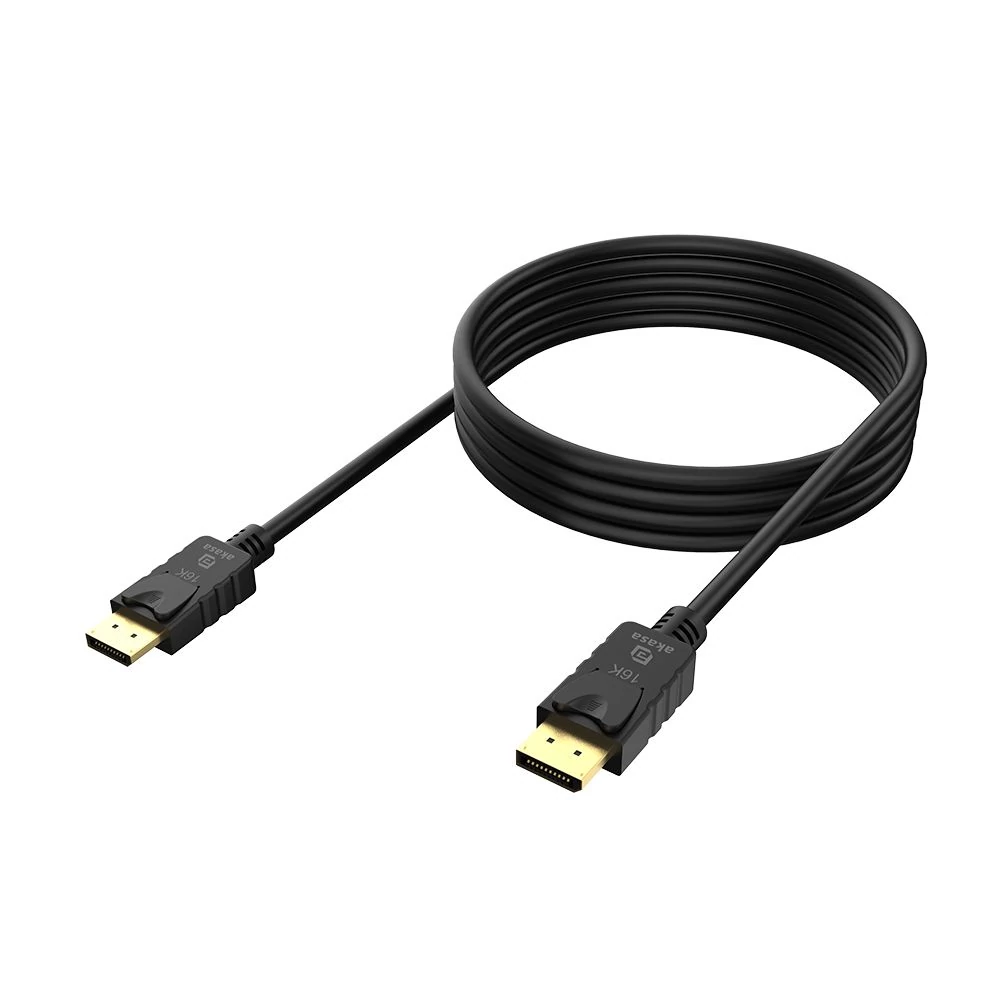 Akasa AK-CBDP27-20BK 16K DisplayPort to DisplayPort Cable 2m Black kábel