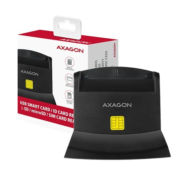 AXAGON CRE-SM2 USB Smart Card ID Card Reader & SD/microSD/SIM Card Reader kártyaolvasó