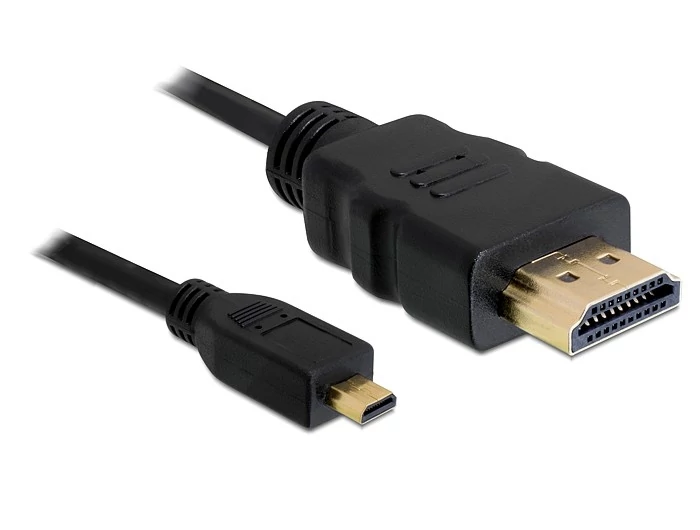 DeLock Cable High Speed HDMI with Ethernet A/D male/male 1m Black kábel