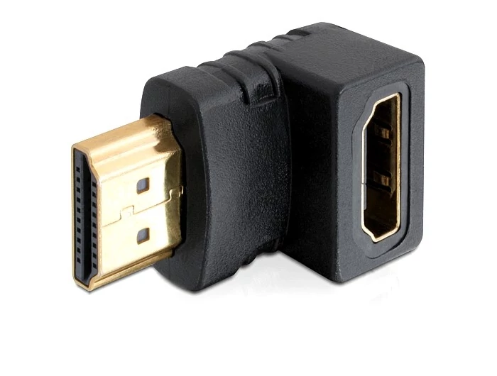 DeLock Adapter HDMI male > HDMI female 90° down speciális átalakító