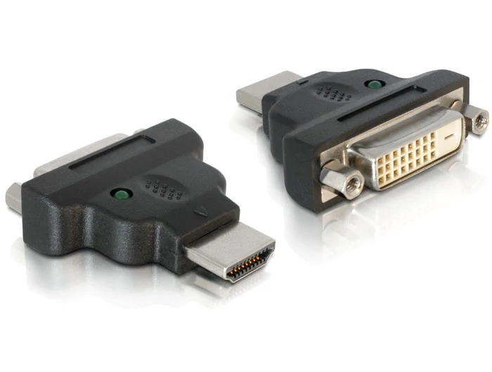 DeLock HDMI male to DVI-D (Dual Link) (24+1) female LED adapter speciális átalakító