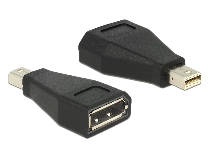 DeLock Adapter mini Displayport 1.2 male > Displayport female Black speciális átalakító