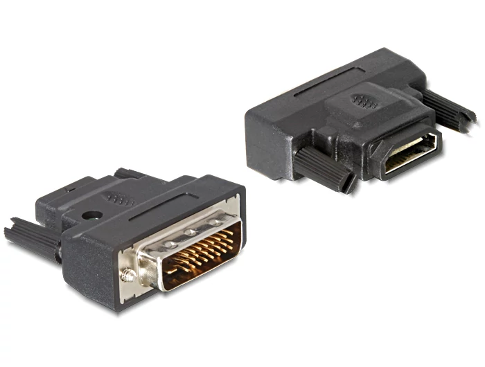 DeLock DVI-D (Dual Link) (24+1) male > HDMI female with LED Adapter speciális átalakító
