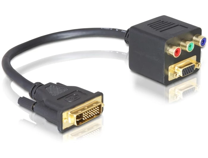 DeLock Adapter DVI 29 male to VGA + 3x RCA female speciális átalakító