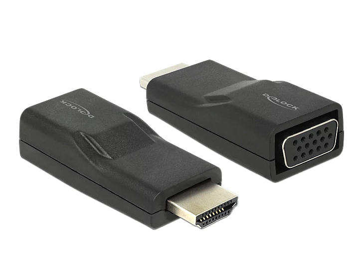 DeLock Adapter HDMI male > VGA female Black speciális átalakító