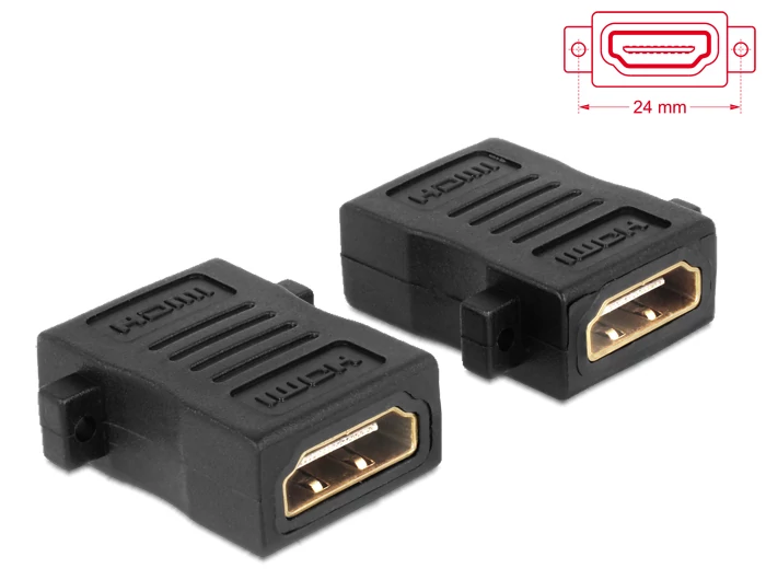 DeLock Adapter HDMI-A female > HDMI-A female with screw hole speciális átalakító