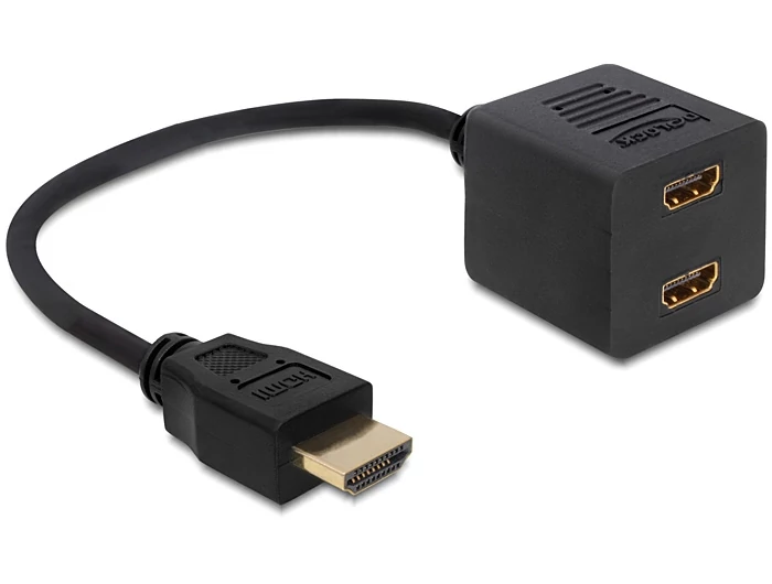 DeLock Adapter HDMI High Speed with Ethernet 1x male > 2x female speciális átalakító