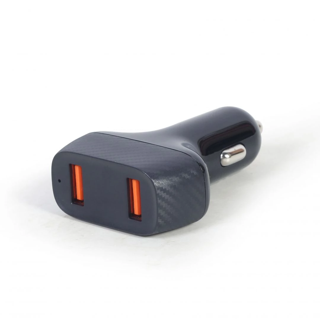 Gembird TA-U2QC3-CAR-01 2port USB Car Fast Charger QC3.0 36W Black töltő