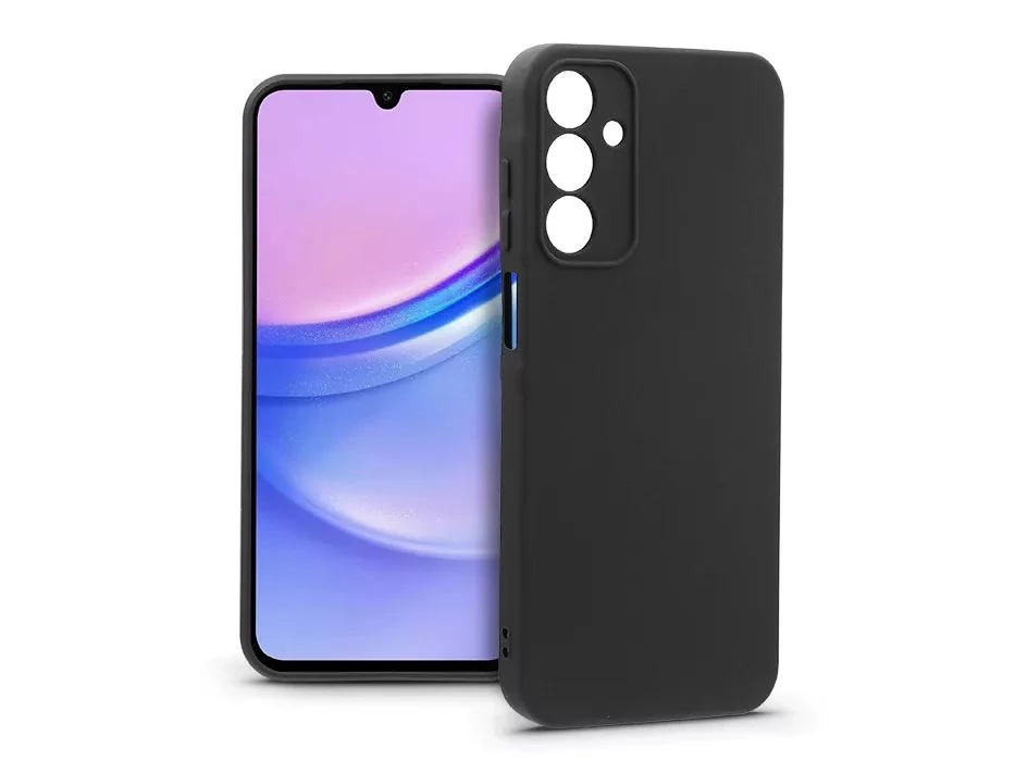 Haffner HF649416 Samsung Galaxy A15 4G/5G fekete szilikon hátlap Black mobiltelefon tok