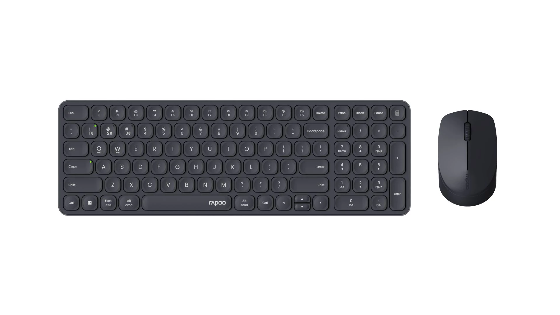Rapoo 9310M Multi-mode Wireless Bluetooth Keyboard & Mouse Dark Grey HU billentyűzet