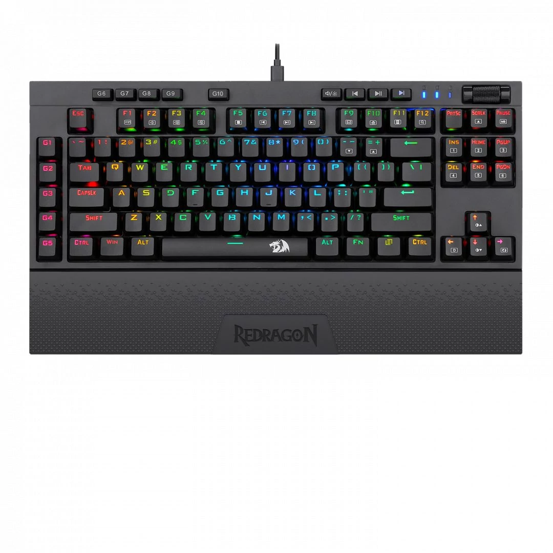 Redragon Vishnu RGB Wireless/Wired Brown Mechanical Gaming Keyboard Black HU billentyűzet