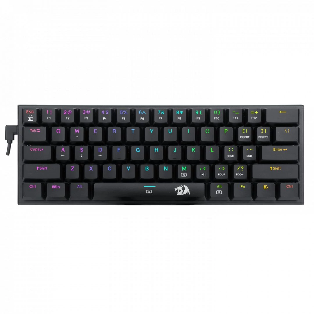Redragon Anivia, wired mechanical keyboard,RGB, blue switch Black HU billentyűzet