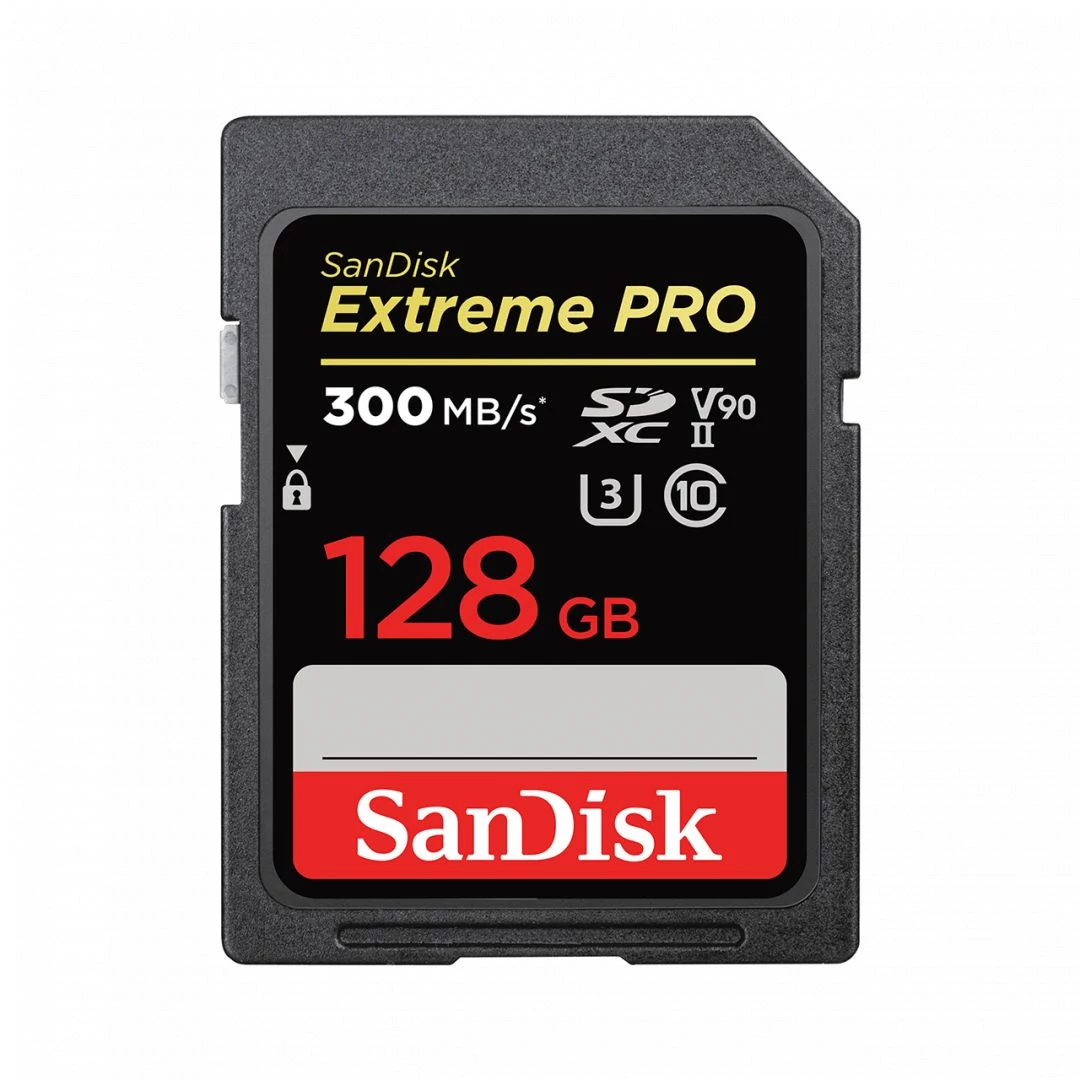 Sandisk 128GB SDXC Extreme Pro Class 10 UHS-II CL10 U3 V90 memóriakártya