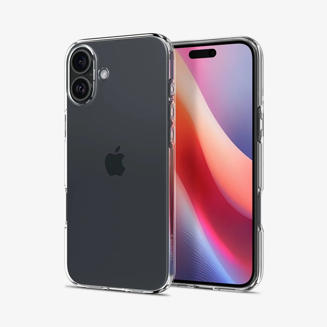 Spigen Liquid Crystal iPhone 16 Crystal Clear mobiltelefon tok