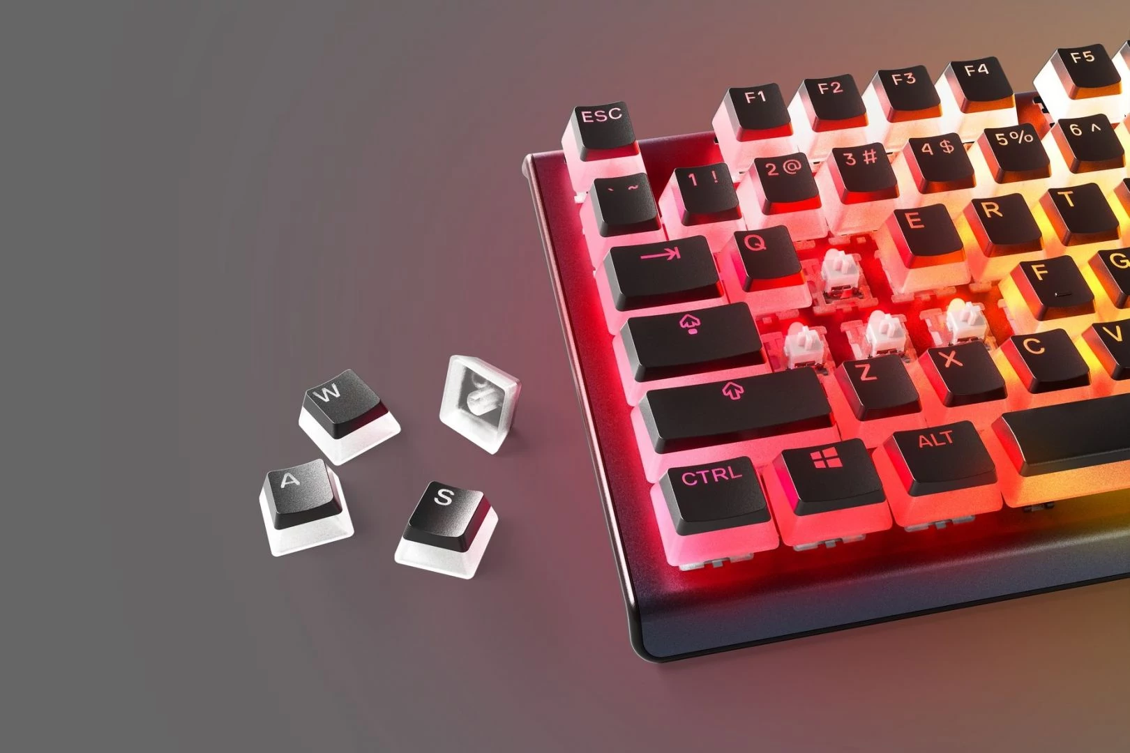 Steelseries PrismCAPS Universal Double Shot PBT Keycaps Black UK billentyűzet