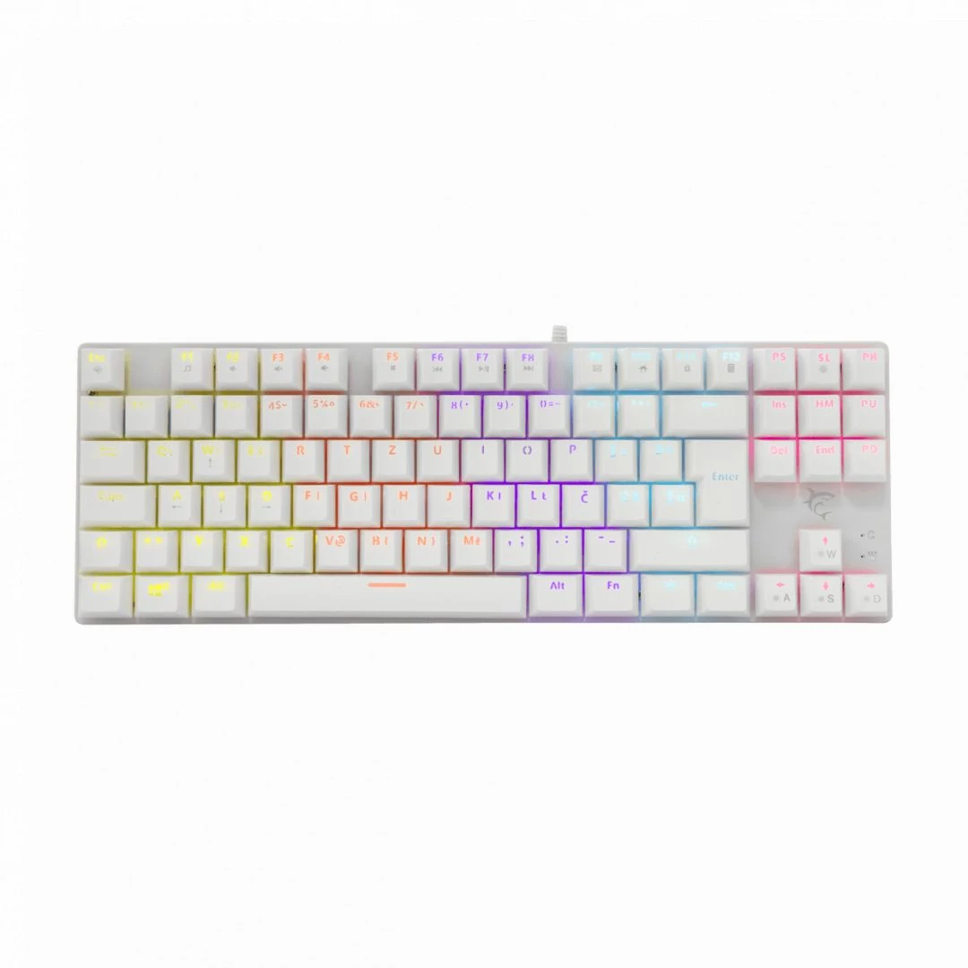 White Shark GK-2106W Commandos Blue Switch Mechanical Gaming Keyboard White HU billentyűzet