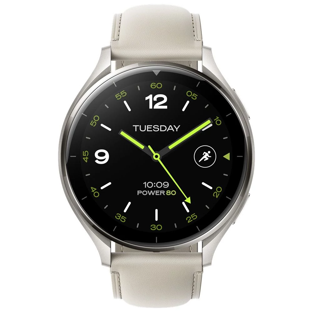 Xiaomi Watch 2 Titan Gray Case with White Leather Strap okosóra