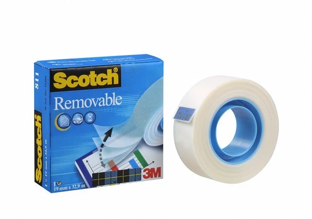 Ragasztószalag, 19 mm x 33 m, eltávolítható, 3M SCOTCH 
