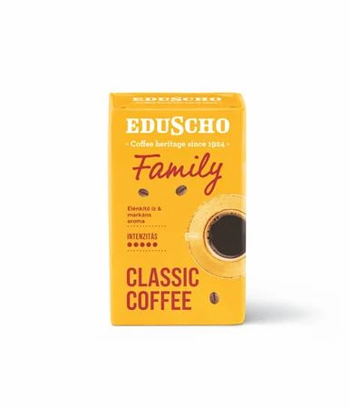 Kávé, pörkölt, őrölt, vákuumos csomagolásban, 250 g, EDUSCHO 