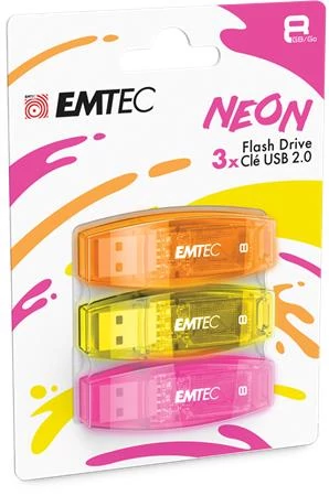 Pendrive, 8GB, 3 db, USB 2.0, EMTEC 
