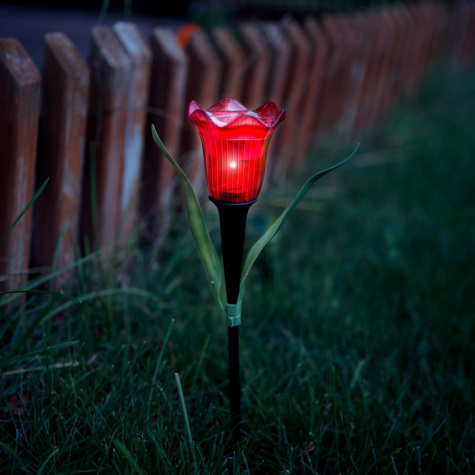 LED-es szolár tulipánlámpa, sárga / piros / rózsaszín, 31 cm, 12 db / kínáló