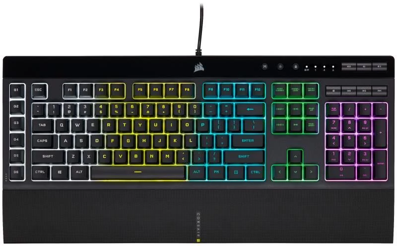 CORSAIR K55 RGB PRO Gamer billentyűzet, fekete