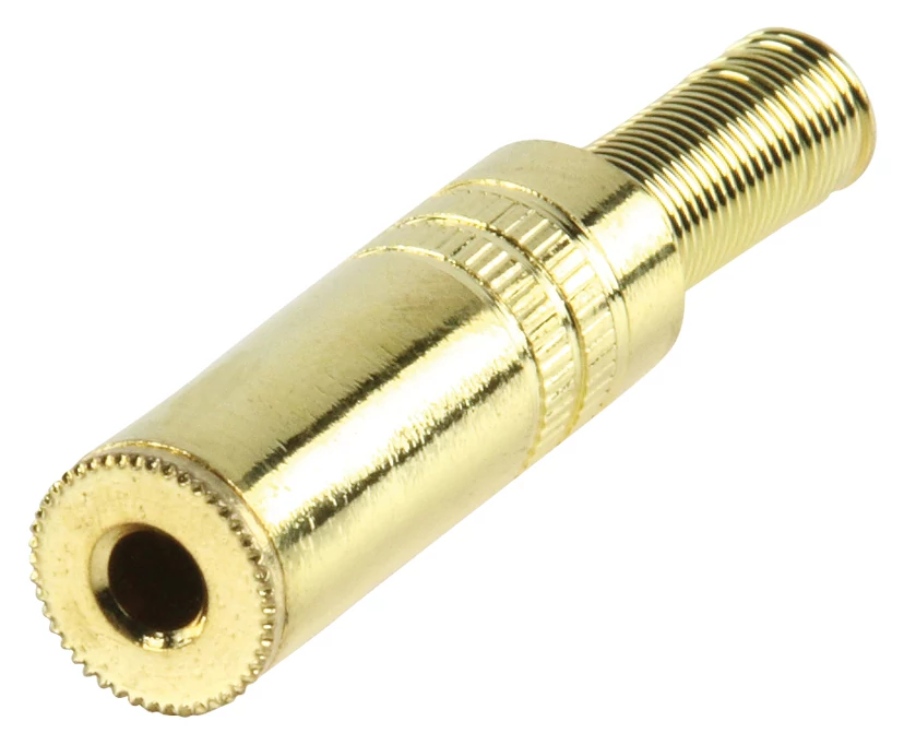 JC-131 3,5 mm sztereó lengő aljzat, fém burkolattal, törésgátlóval
