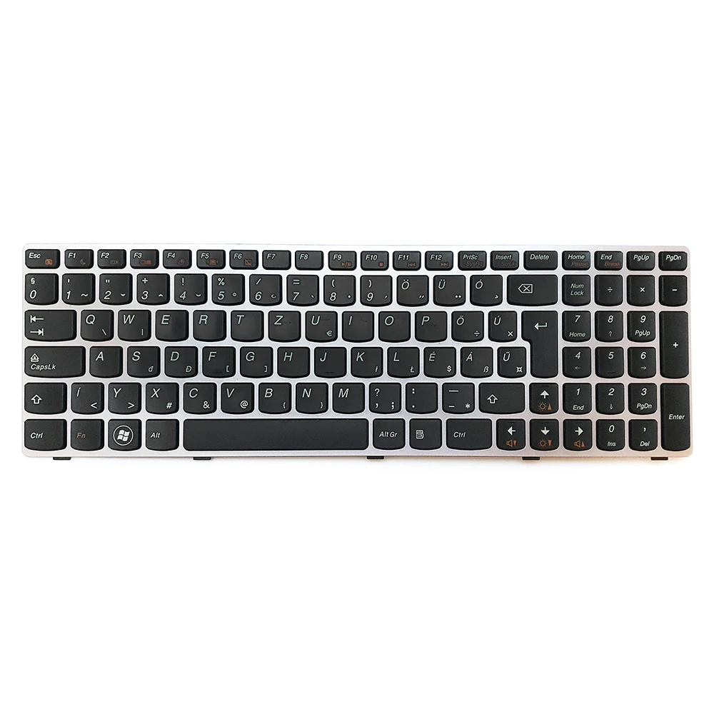 Használt notebook billentyűzet, Lenovo MP-10A36HU-6863, pezsgő szín, HU