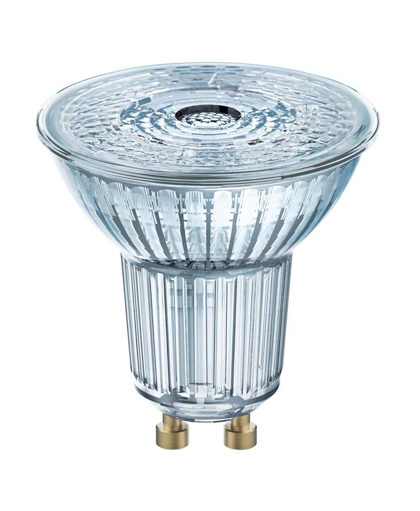 LED izzó, GU10, spot (PAR16), 4,3 W, 650 lm, meleg fehér (2700 K), F, 3 db-os csomag